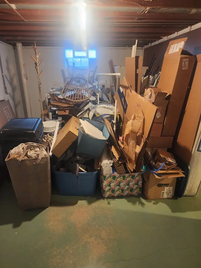 Roll-off dumpster container at job site for 15 Yard Dumpster Rental in Dover